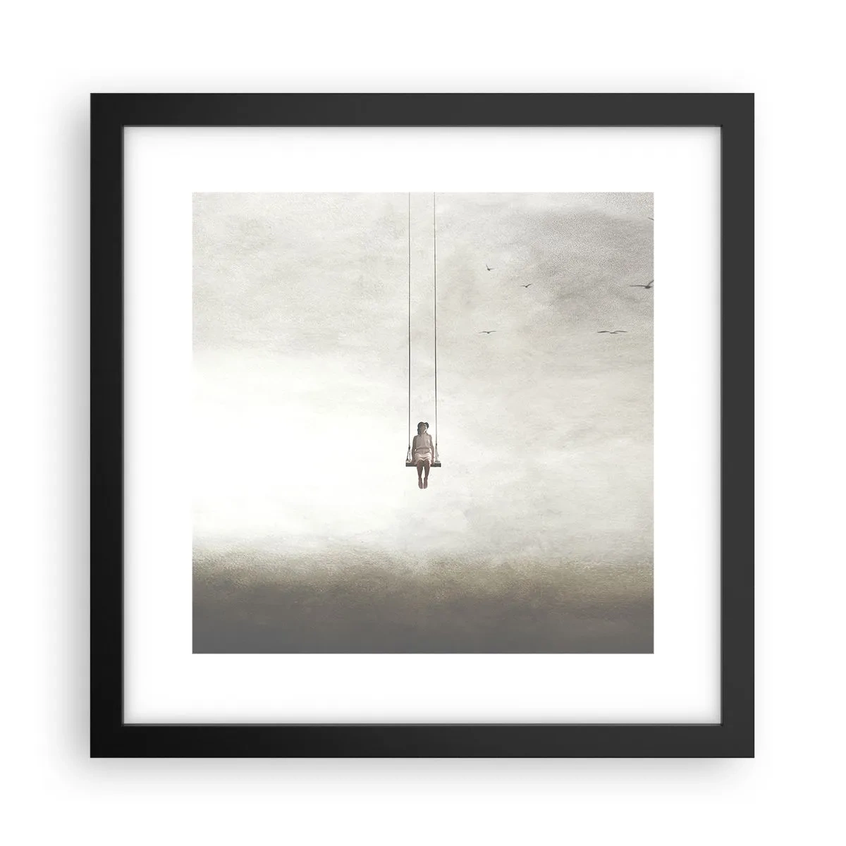 Poster in einem schwarzem Rahmen - Ein Kind in uns - 30x30 cm