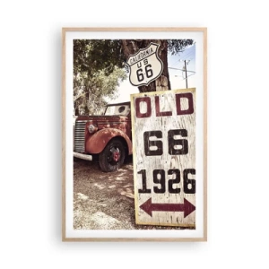 Poster in einem Rahmen aus heller Eiche - Die Legende der amerikanischen Provinz - 61x91 cm