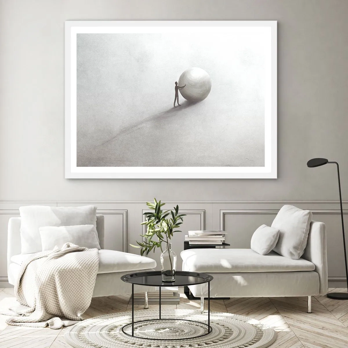 Poster in einem weißen Rahmen - Das Spiel des Lebens - 50x40 cm