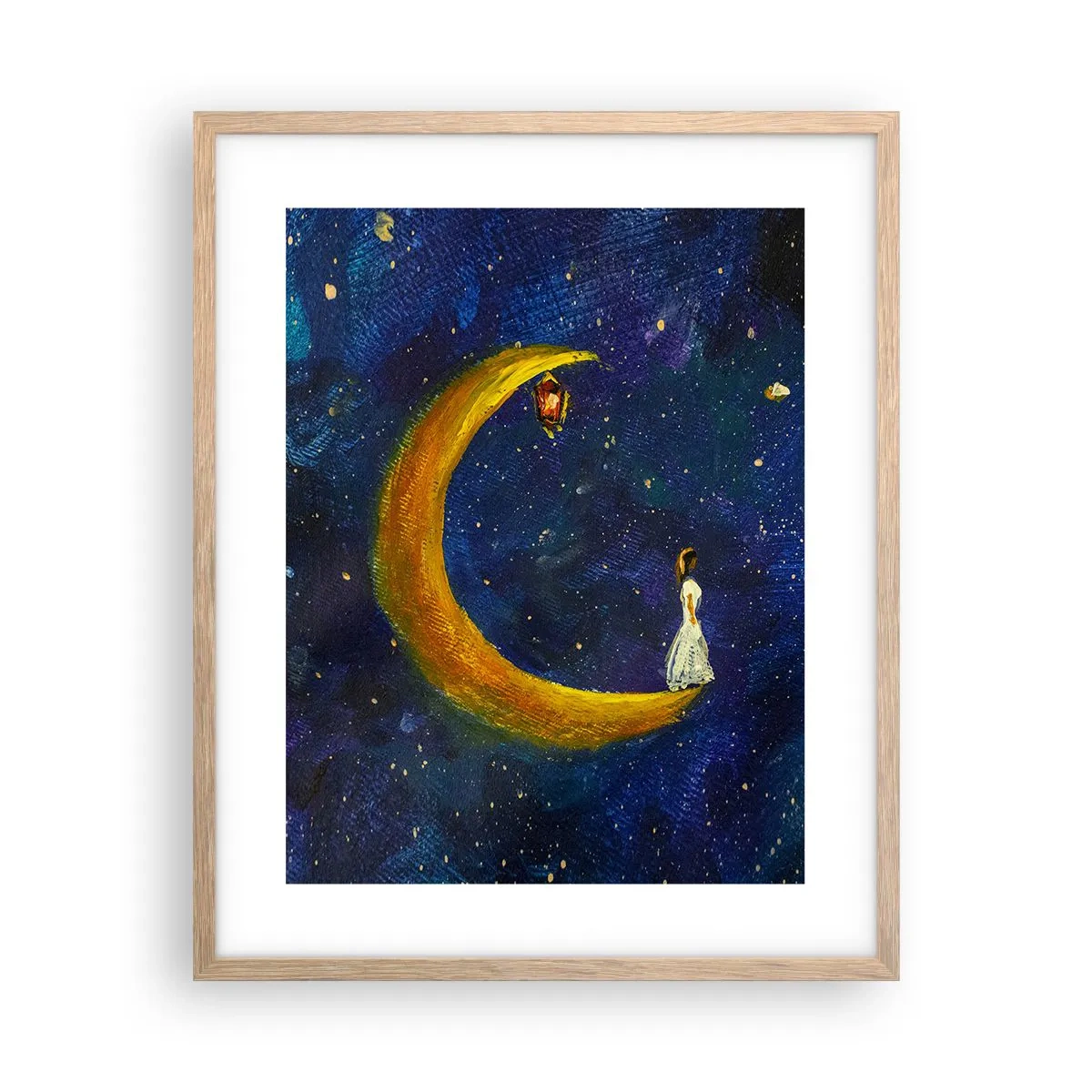 Poster in einem Rahmen aus heller Eiche - Der Ruf der Welt - 40x50 cm