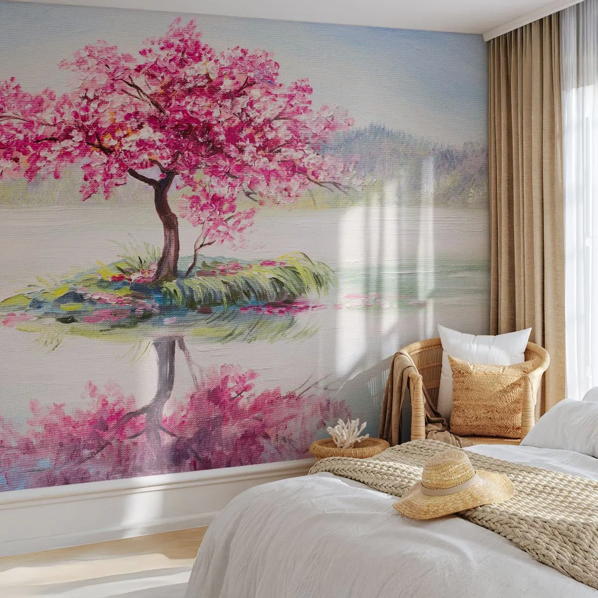 Fototapete Premium Canvas - Der Ritus des Frühlings - Stück, Baum, Landschaft - 200x140 cm