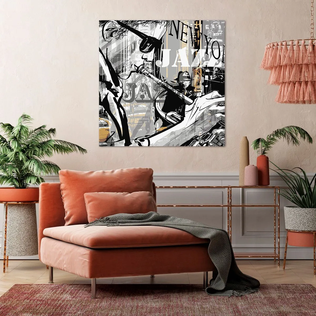 Bild auf Leinwand - Leinwandbild - Im Rhythmus von New York - 50x50 cm