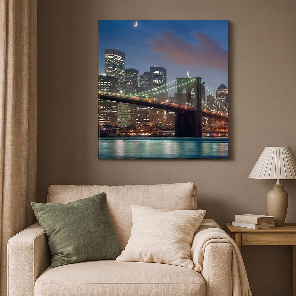 Bild auf Leinwand - Leinwandbild - Leuchtende Nacht - 30x30 cm