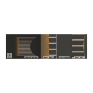 Fototapeten Muster Premium Canvas - Die Dunkelheit erkunden - Abstraktion, Stück, Lineart - 100x30 cm