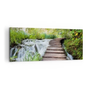 Bild auf Leinwand - Leinwandbild - Das Wasser ist überhaupt nicht ruhig - 100x40 cm