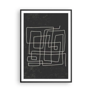 Poster in einem schwarzem Rahmen - Nicht so einfach - 70x100 cm