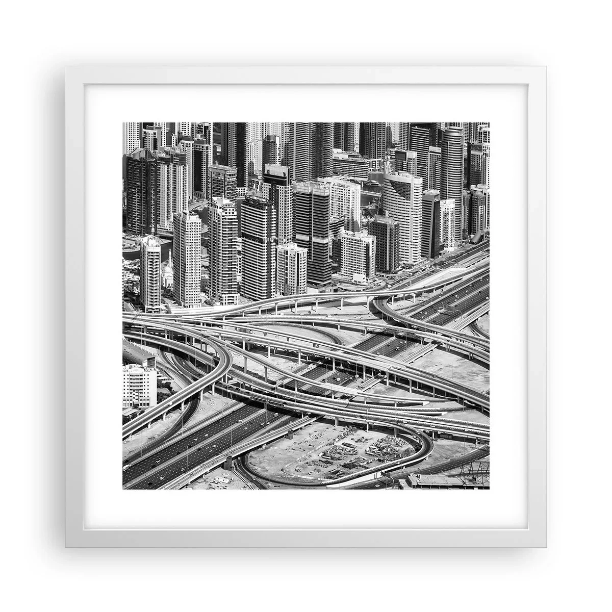 Poster in einem weißen Rahmen - Dubai - die unmögliche Stadt - 40x40 cm