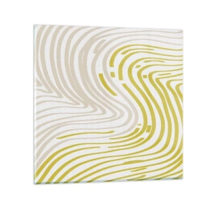 Glasbild - Bild auf glas - Komposition mit sanfter Biegung - 70x70 cm