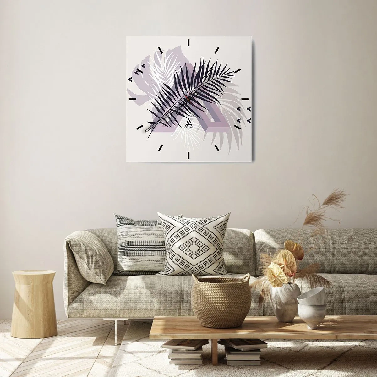 Wanduhr - Glasuhr - Der Schatten des Schattens - 30x30 cm