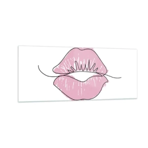 Glasbild - Bild auf glas - Bereit zum Küssen? - 100x40 cm