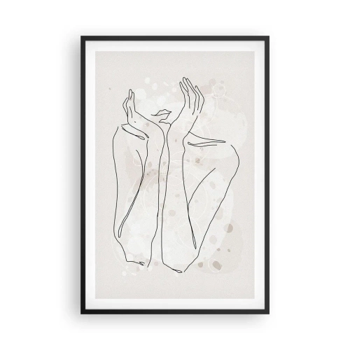 Poster in einem schwarzem Rahmen - Ein träumerischer Moment - 61x91 cm