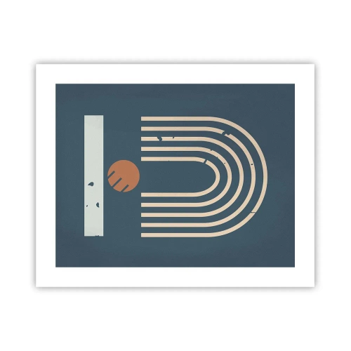 Poster - Geometrie auf dem Granatapfel - 50x40 cm