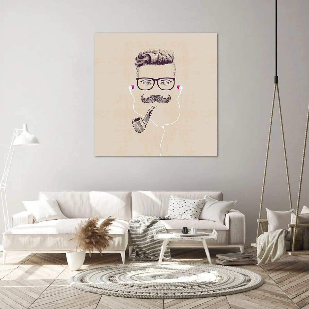 Bild auf Leinwand - Leinwandbild - Ein echter Mann? - 70x70 cm