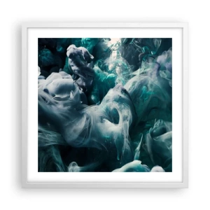 Poster in einem weißen Rahmen - Farbbewegung - 50x50 cm