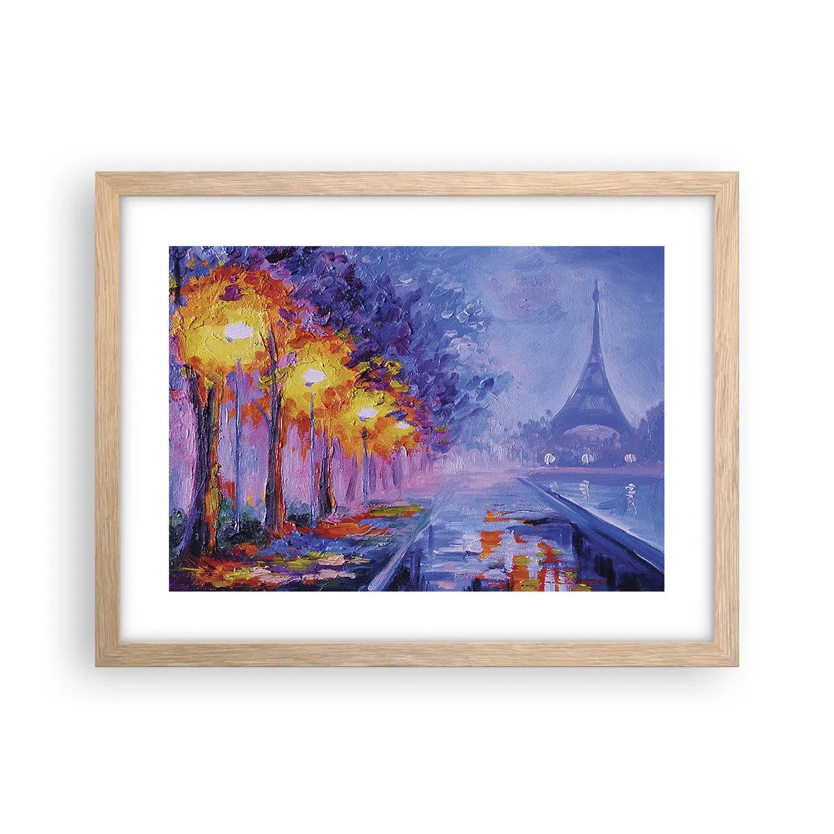 Poster in einem Rahmen aus heller Eiche - Ein Traumspaziergang - 40x30 cm