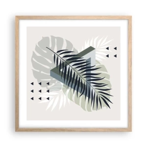 Poster in einem Rahmen aus heller Eiche - Natur und Geometrie – zwei Ordnungen? - 50x50 cm