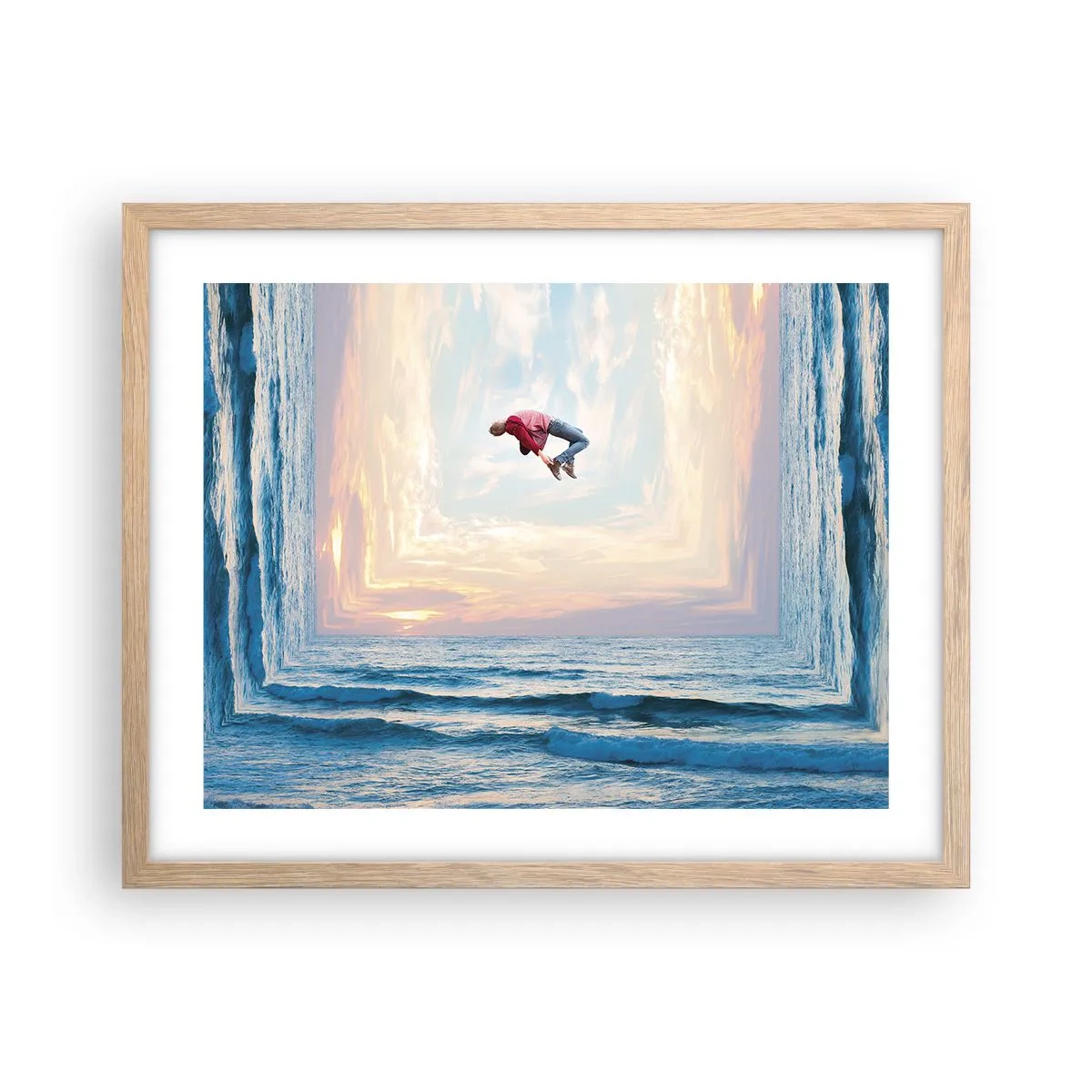 Poster in einem Rahmen aus heller Eiche - In eine andere Dimension - 50x40 cm