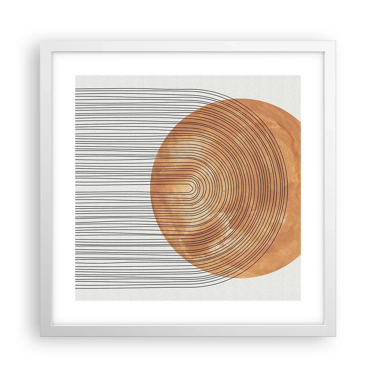 Poster in einem weißen Rahmen - SonnenKomposition - 40x40 cm