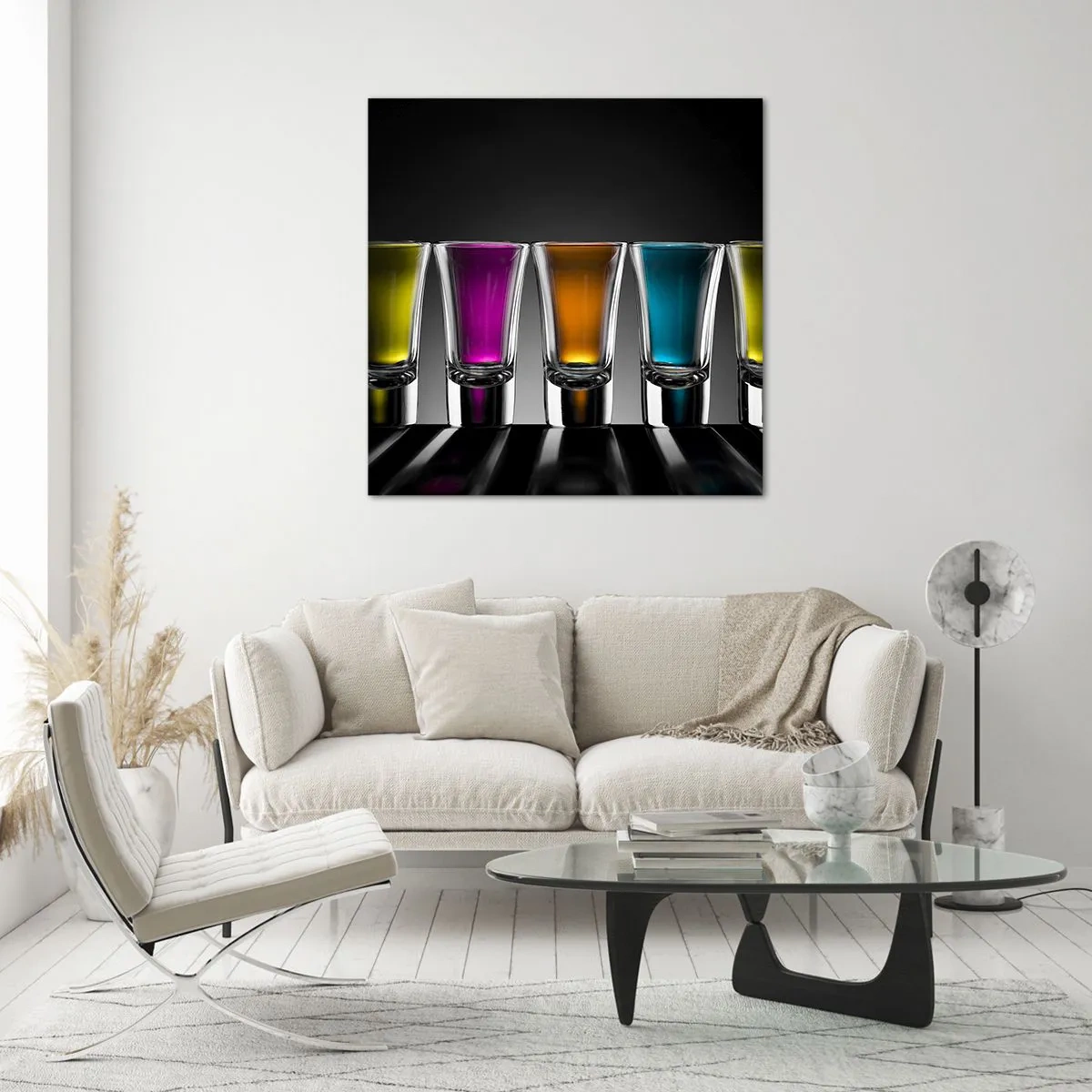 Glasbild - Bild auf glas - Die Farben der Freude - 30x30 cm