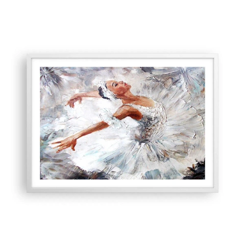 Poster in einem weißen Rahmen - Zart und leicht wie Tüll - 70x50 cm