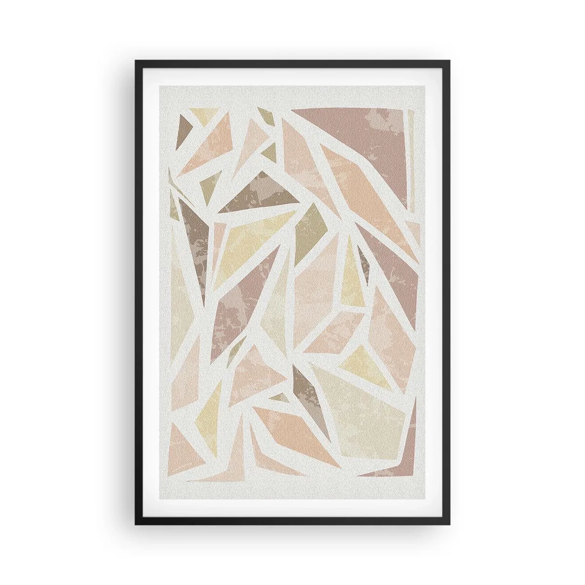 Poster in einem schwarzem Rahmen - Buntglas-Komposition - 61x91 cm