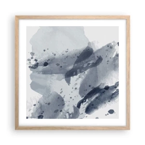 Poster in einem Rahmen aus heller Eiche - Eine Studie über die Natur des Wassers - 50x50 cm