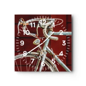Wanduhr - Glasuhr - Geschaffen um zu siegen - 40x40 cm