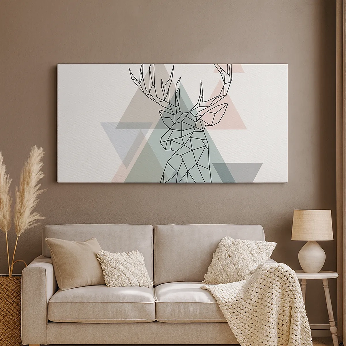 Bild auf Leinwand - Leinwandbild - In einem geometrischen Wald - 30x30 cm