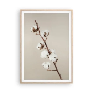 Poster in einem Rahmen aus heller Eiche - An der Quelle der Weichheit - 70x100 cm