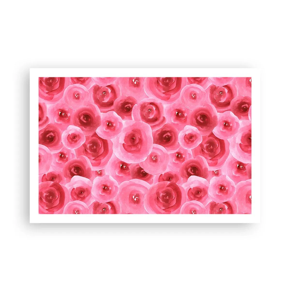 Poster - Oben und unten Rosen - 91x61 cm