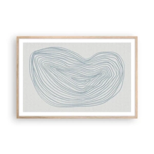 Poster in einem Rahmen aus heller Eiche - Das Lächeln der Wassertropfen - 91x61 cm