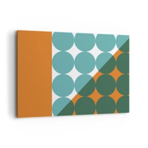 Bild auf Leinwand - Leinwandbild - Geometrische Muster in Kontrastfarben - 100x70cm - Nach oben und schräg - Moderne Wanddekoration für Wohnzimmer und Schlafzimmer ARTTOR