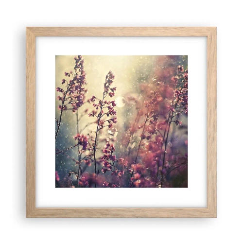 Poster in einem Rahmen aus heller Eiche - Geheimnisvoller Garten - 30x30 cm