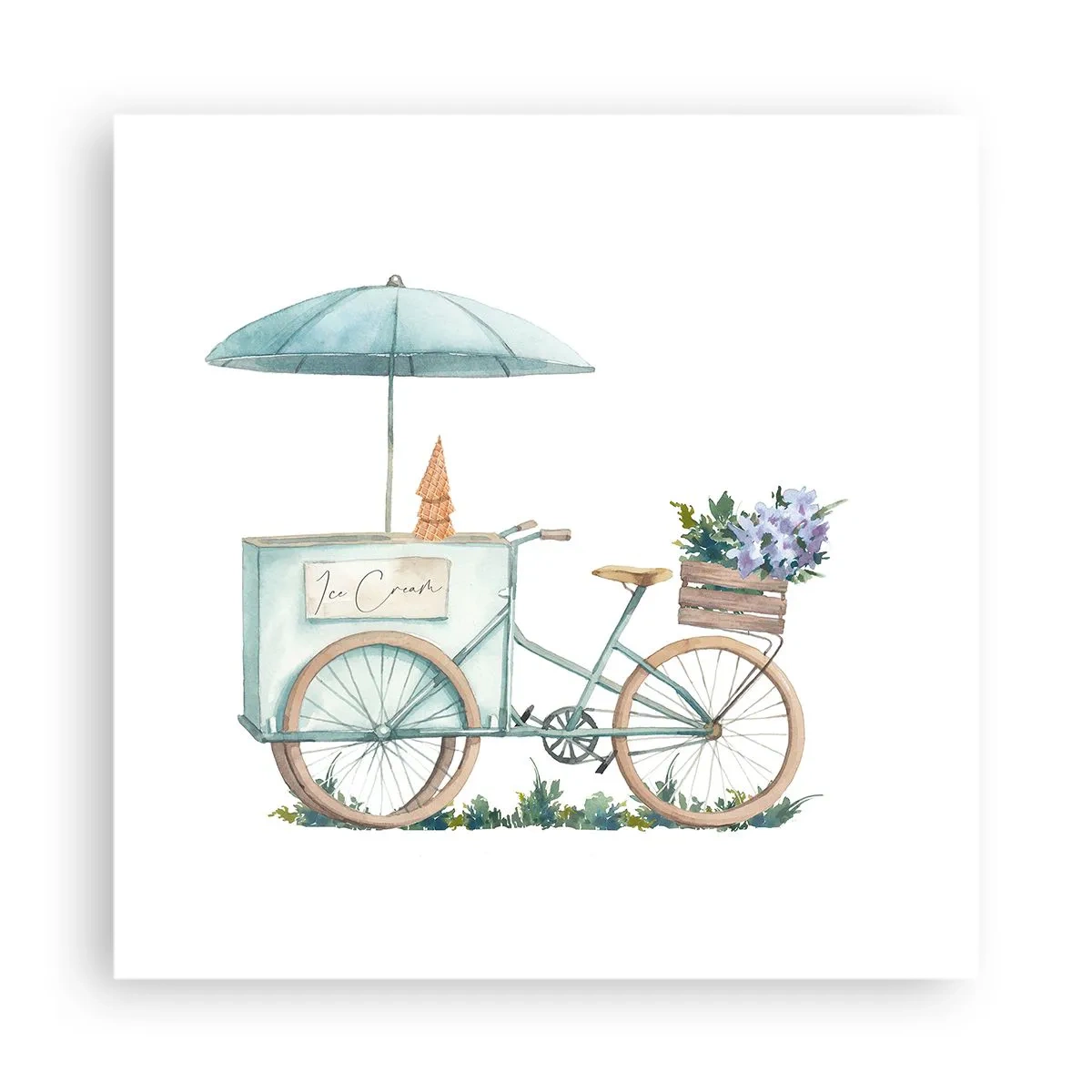 Poster - Süße Erinnerung an den Sommer - 40x40 cm