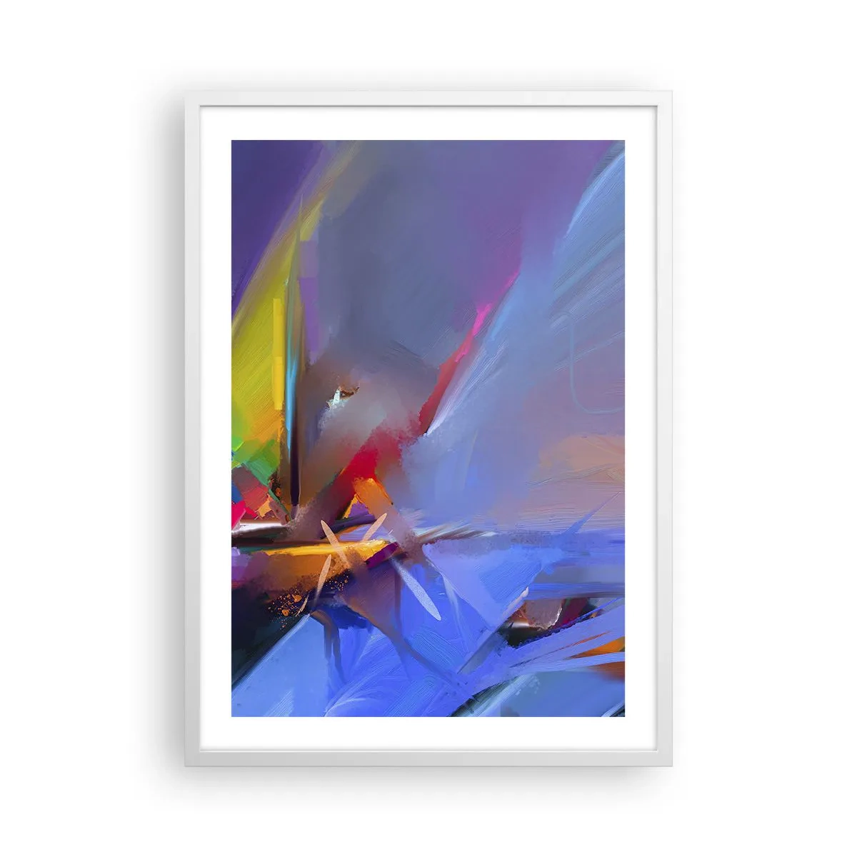 Poster in einem weißen Rahmen - Propeller wie ein Vogel - 50x70 cm