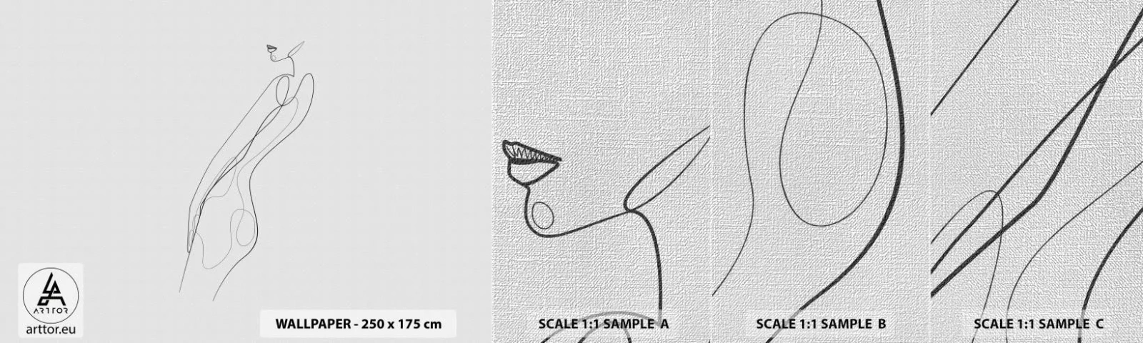 Fototapeten Muster Premium Canvas - Bloß ein Versprechen - Frau, Grafik, Frauenkörper - 100x30 cm