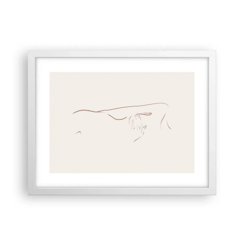 Poster in einem weißen Rahmen - Die Form des Verlangens - 40x30 cm