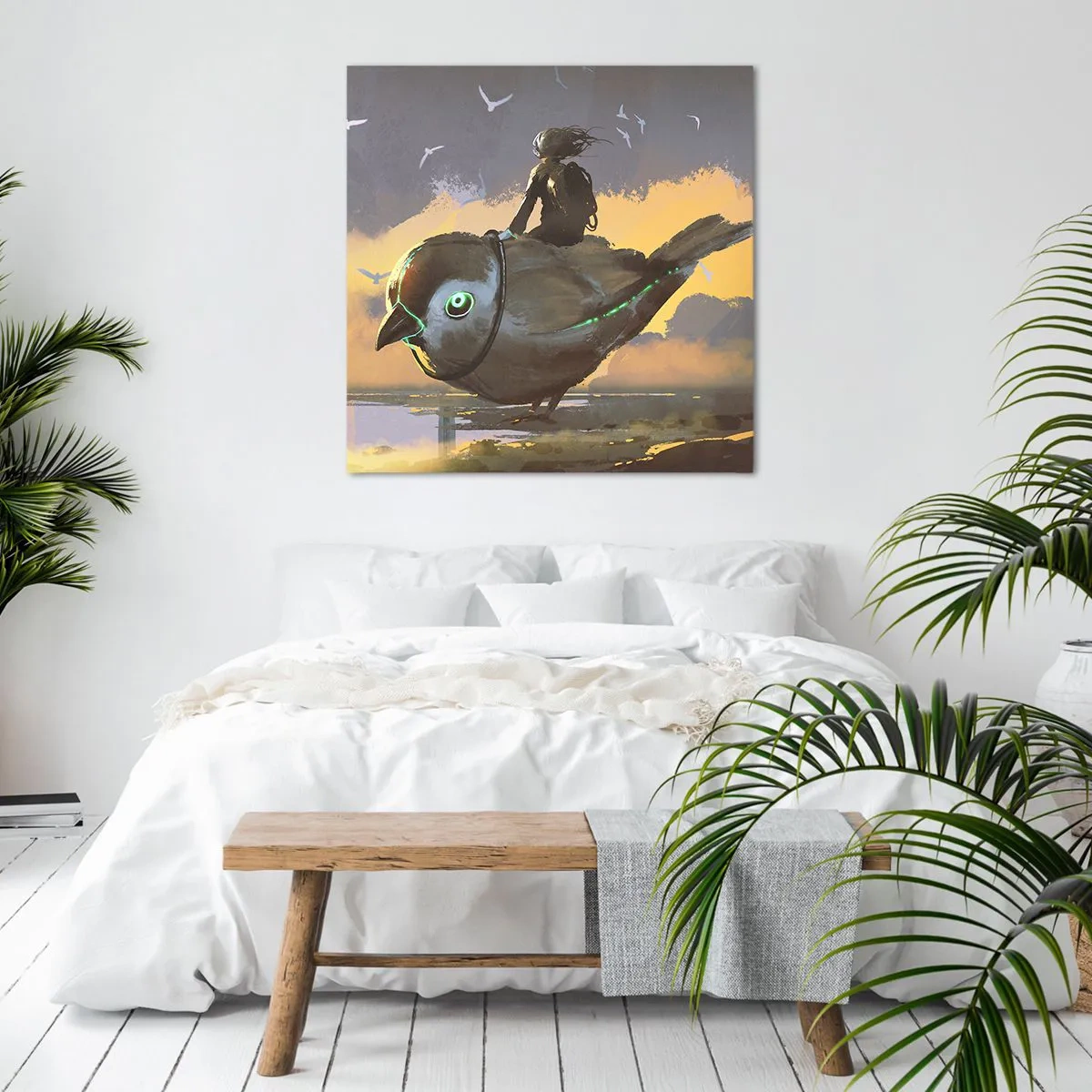 Bild auf Leinwand - Leinwandbild - Ein Stopp auf einer fantastischen Reise - 60x60 cm