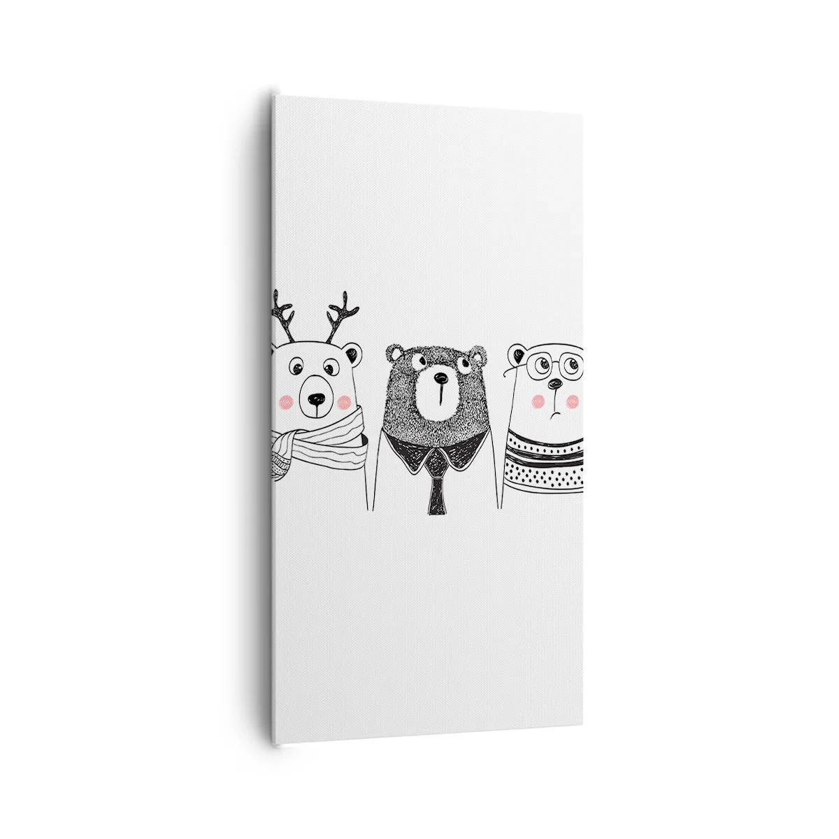 Bild auf Leinwand - Leinwandbild - Teddybär, Teddybär und Bär - 65x120 cm