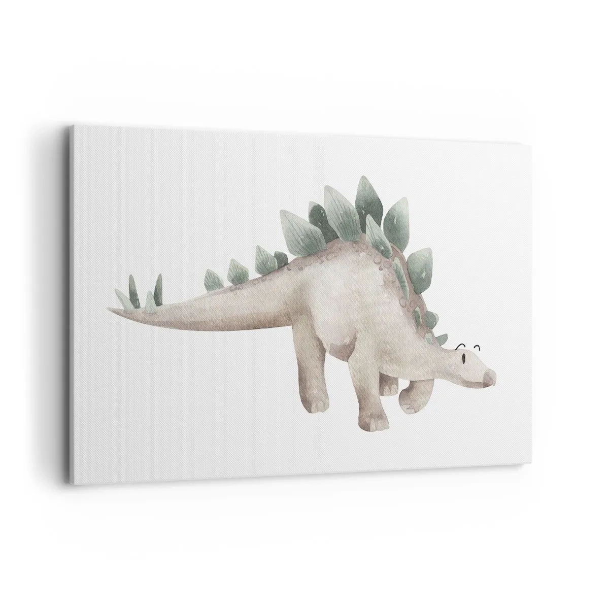 Bild auf Leinwand - Leinwandbild - Ein süßer Dinosaurier in Pastellfarben - 120x80cm - Euer Freund - Moderne Wanddekoration für Wohnzimmer und Schlafzimmer ARTTOR