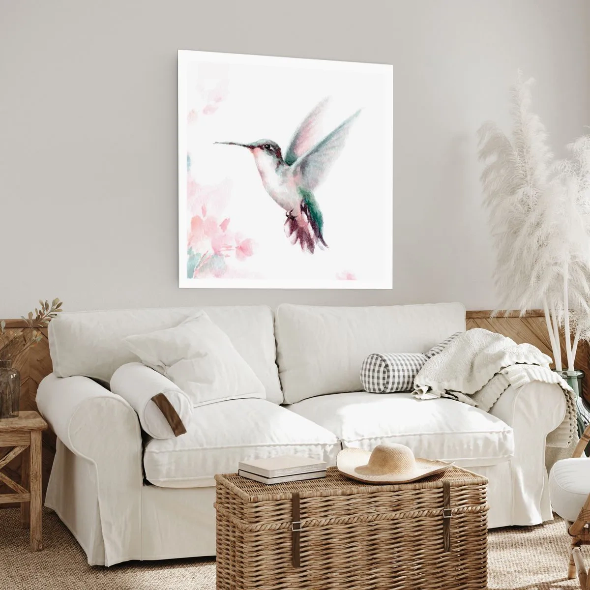 Poster - Im Flattern gehalten - 60x60 cm