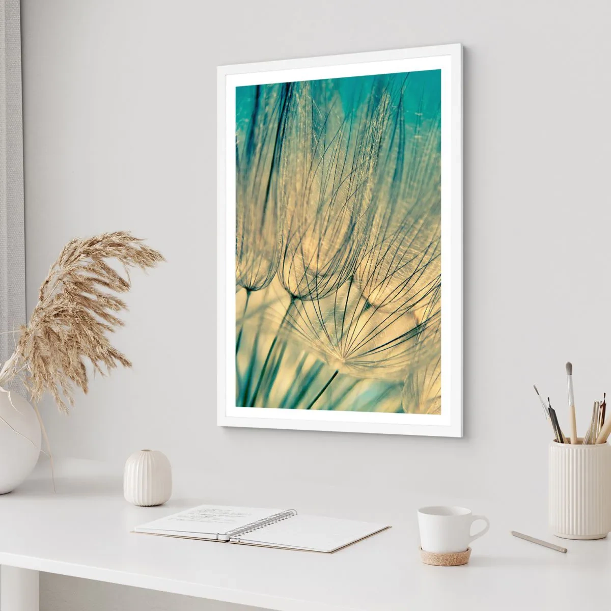 Poster in einem weißen Rahmen - In Erwartung des Windes - 30x40 cm