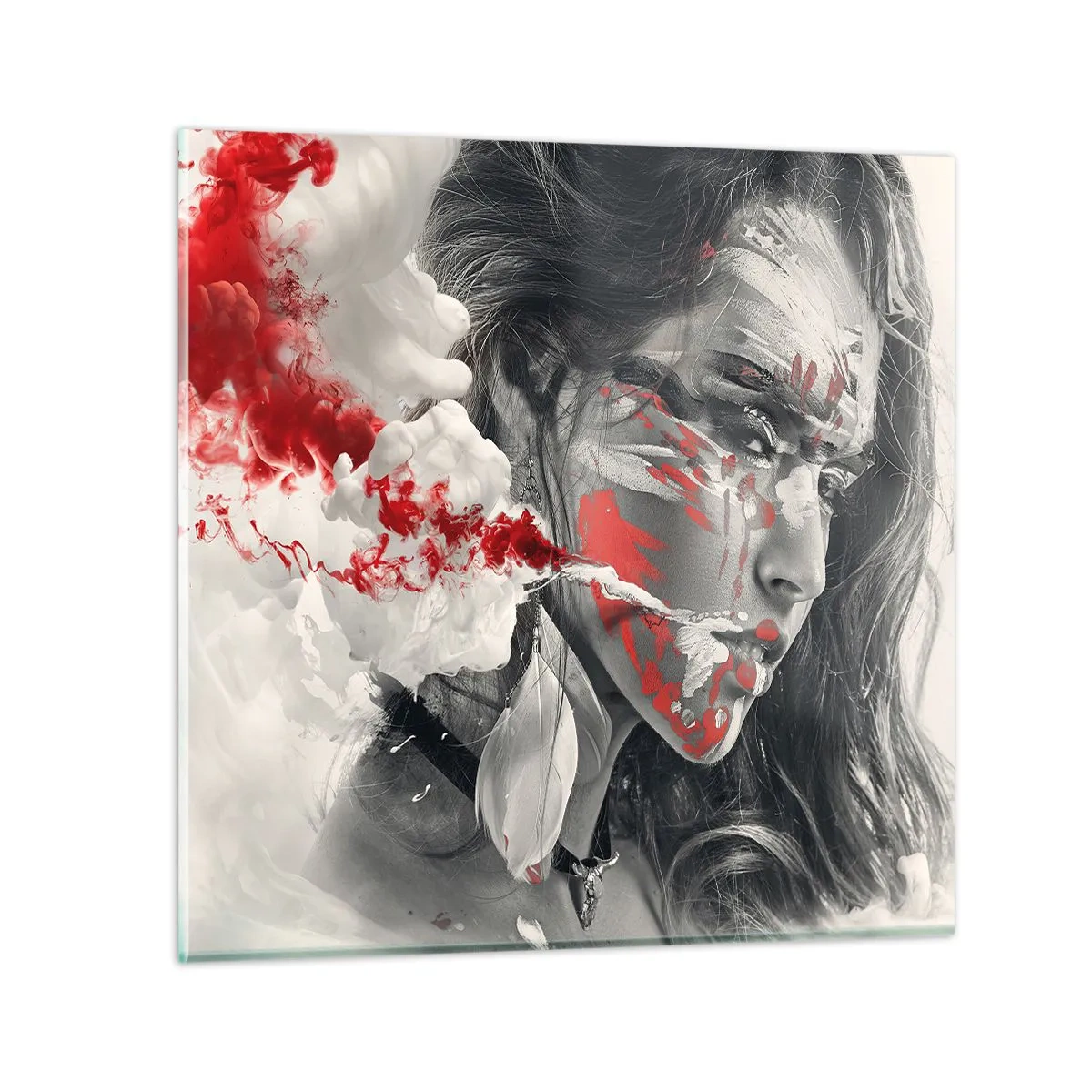 Glasbild - Bild auf glas - Im Dunst der Absurdität - 60x60 cm