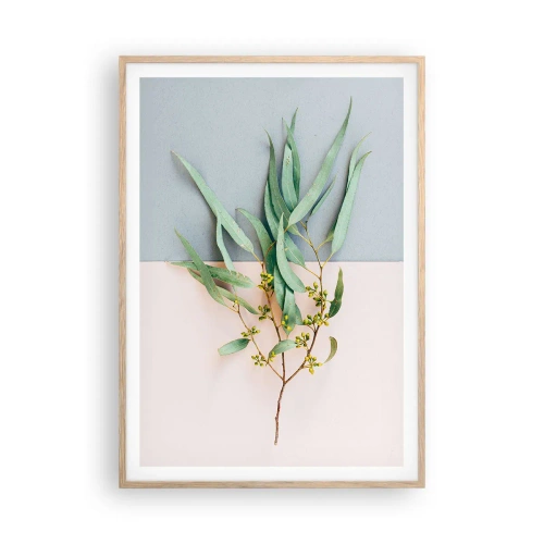 Poster in einem Rahmen aus heller Eiche - Pastellige Subtilität - 70x100 cm