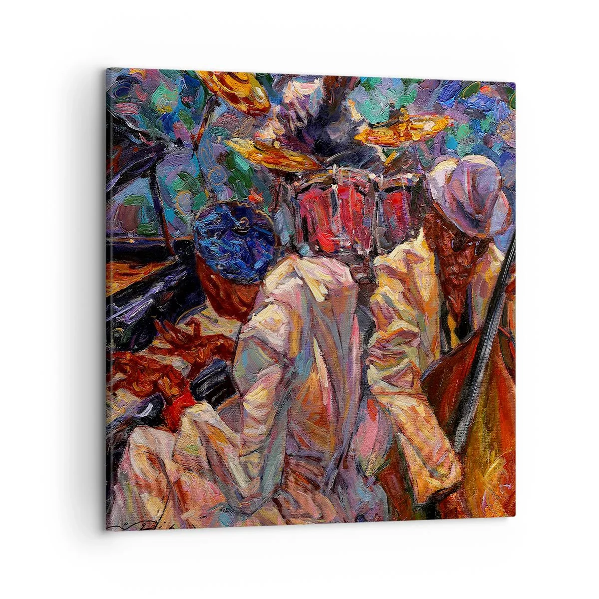 Bild auf Leinwand - Leinwandbild - In einem Schlag - 50x50 cm