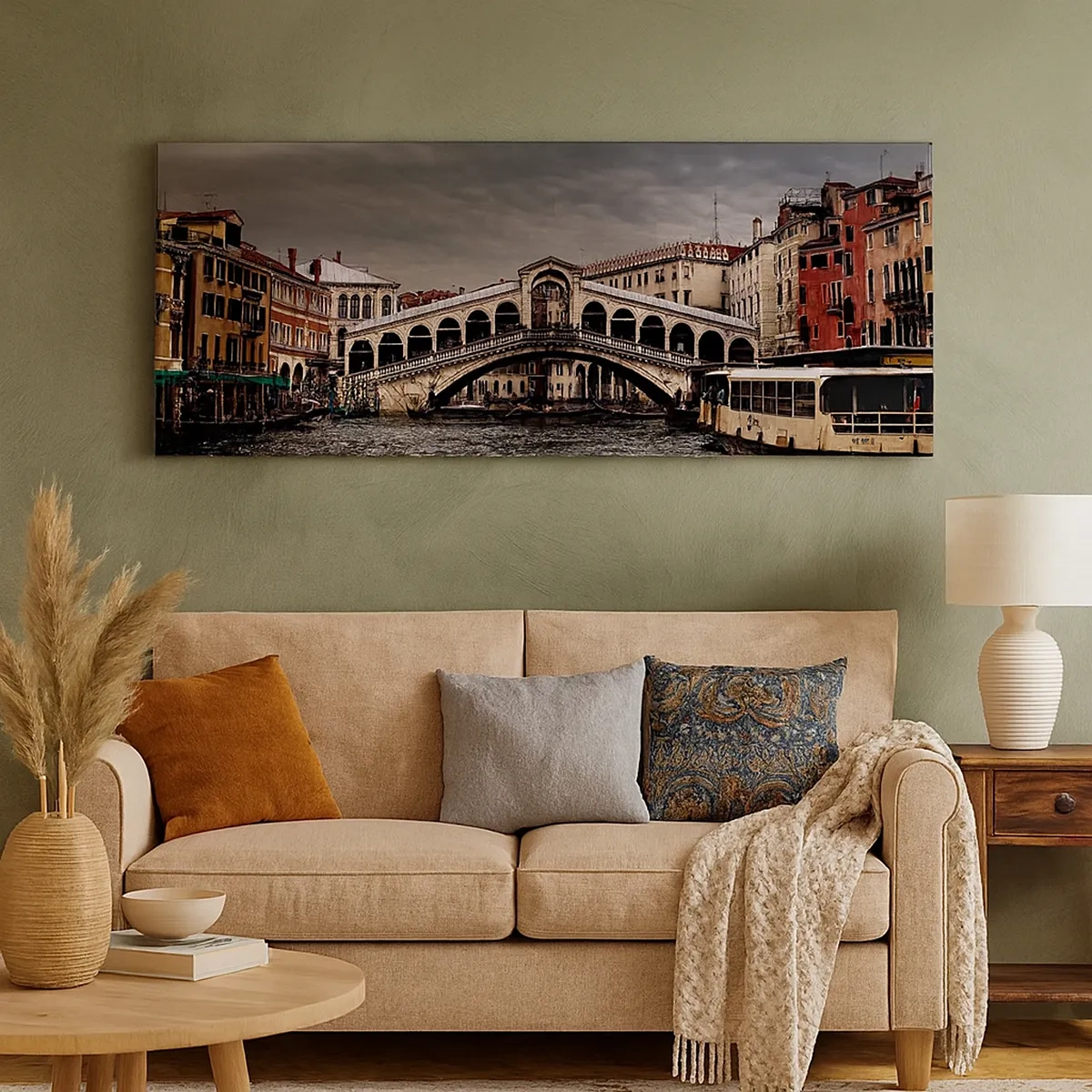 Bild auf Leinwand - Leinwandbild - Das Versprechen eines venezianischen Abends - 30x30 cm