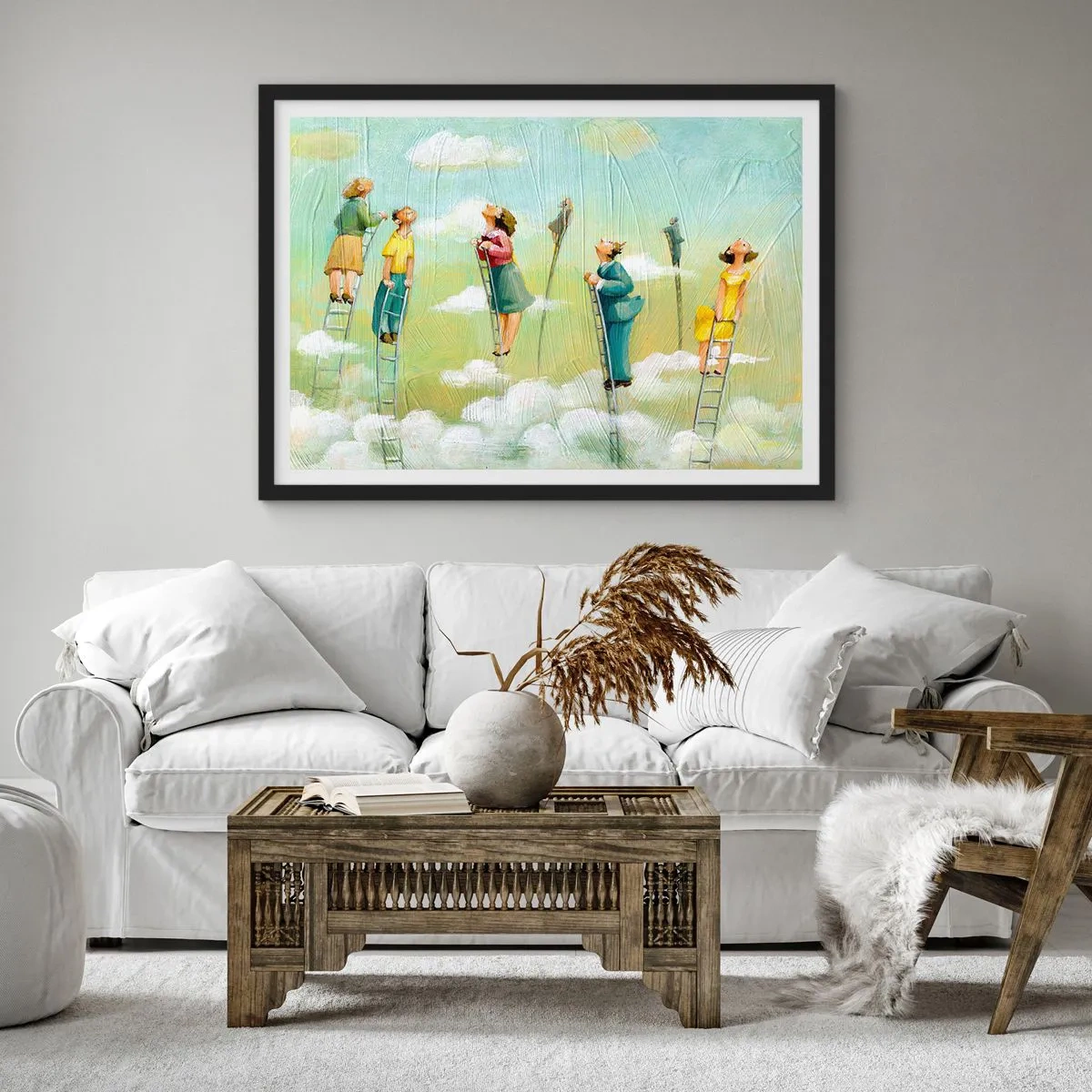 Poster in einem schwarzem Rahmen - Hinter deinem Traum - 40x30 cm