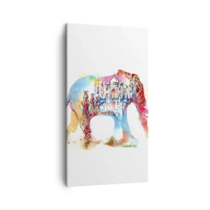 Bild auf Leinwand - Leinwandbild - Indien – die Aura der Liebe - 45x80 cm