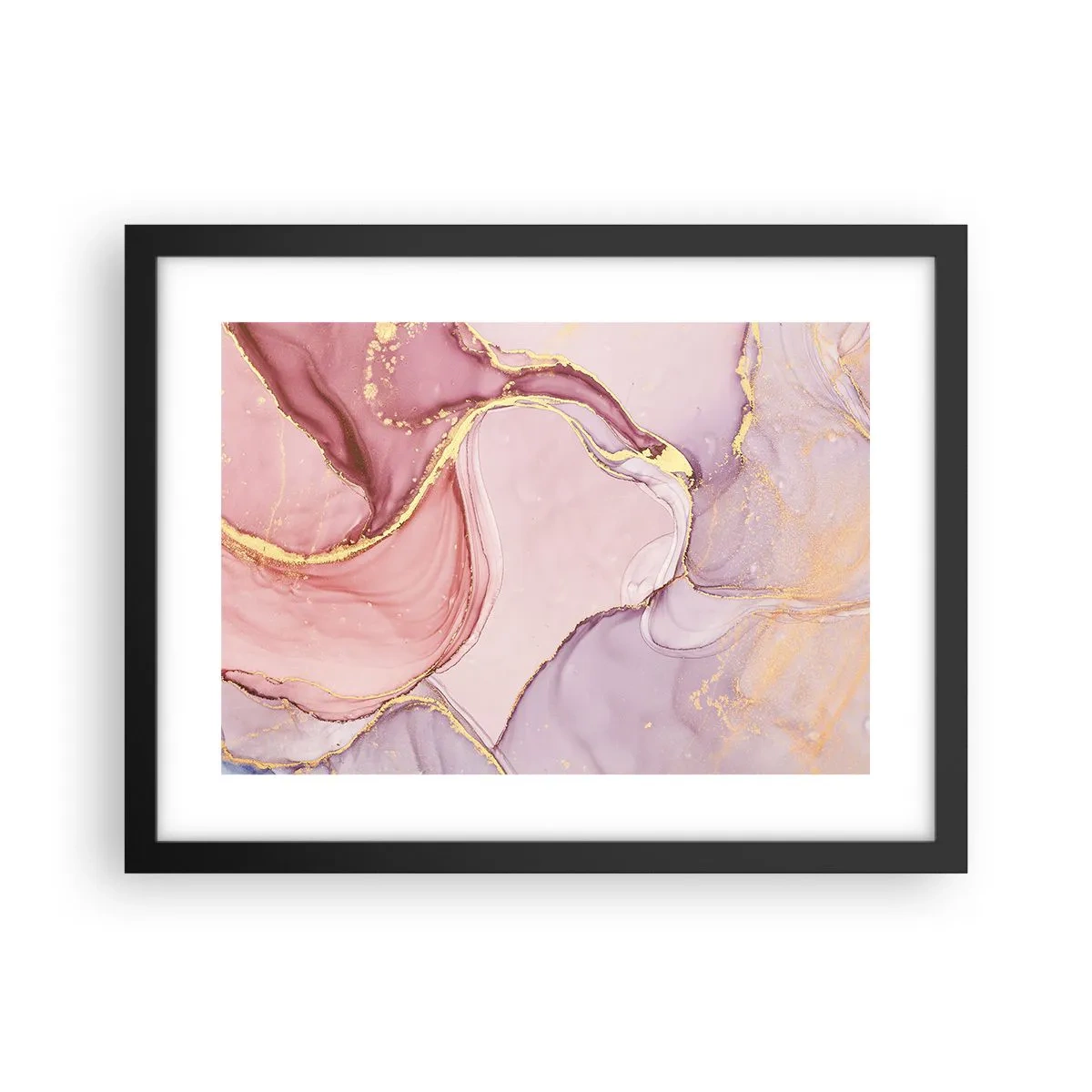 Poster in einem schwarzem Rahmen - Eine Liebkosung der Farben - 40x30 cm