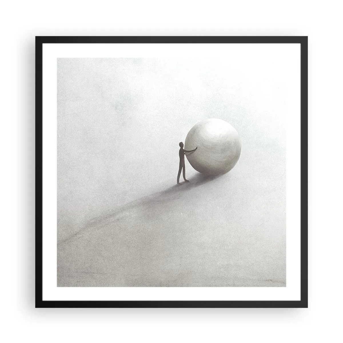 Poster in einem schwarzem Rahmen - Das Spiel des Lebens - 60x60 cm